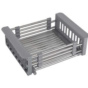 Telescopic Basket for Kitchen Sinks in Silver